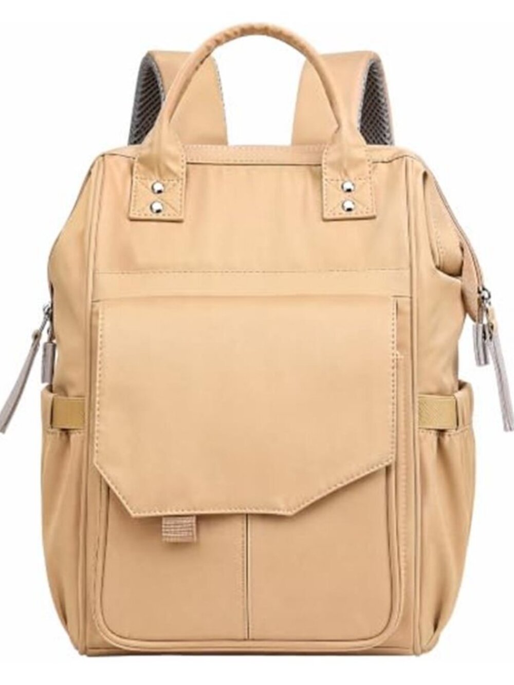 Diaper Bag with Changing Pad & Insulated Bottle Holders front flap
